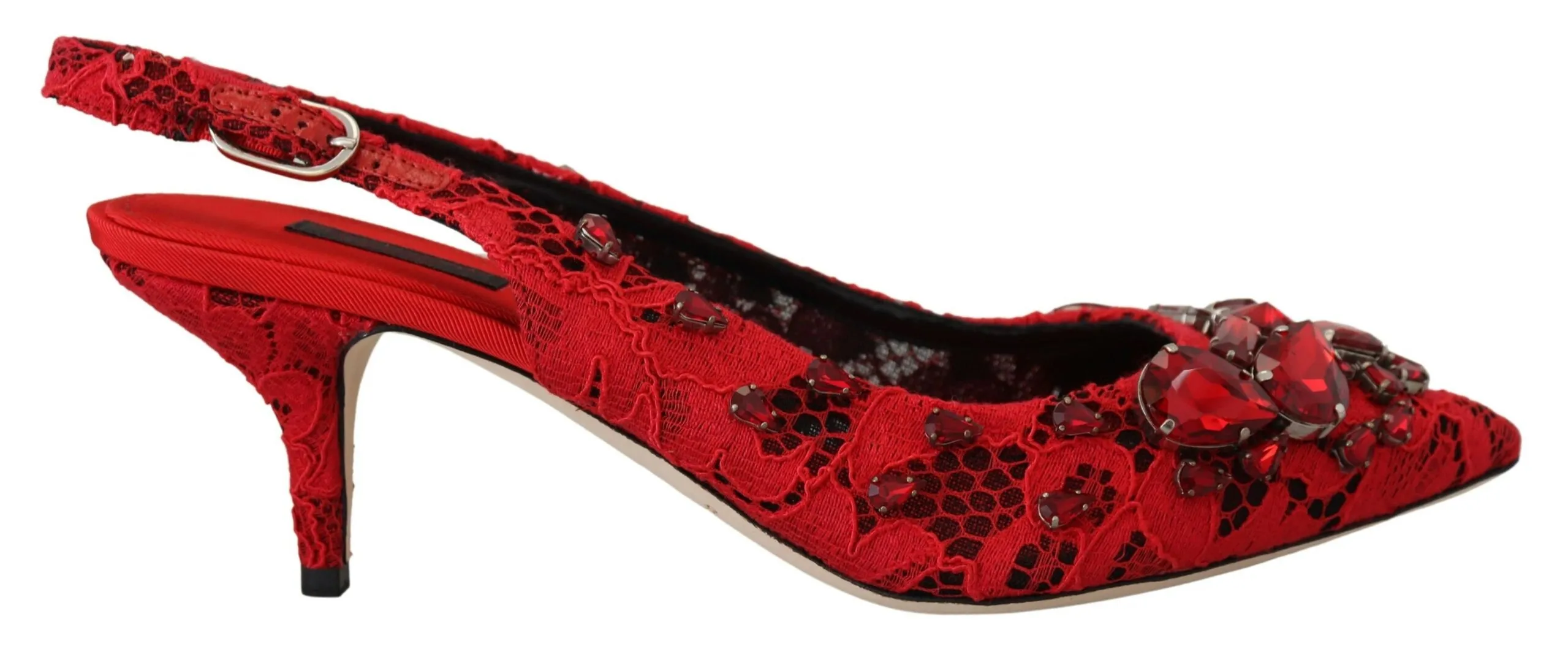 Dolce & Gabbana Women's Ruby Red Crystal Slingback Heels