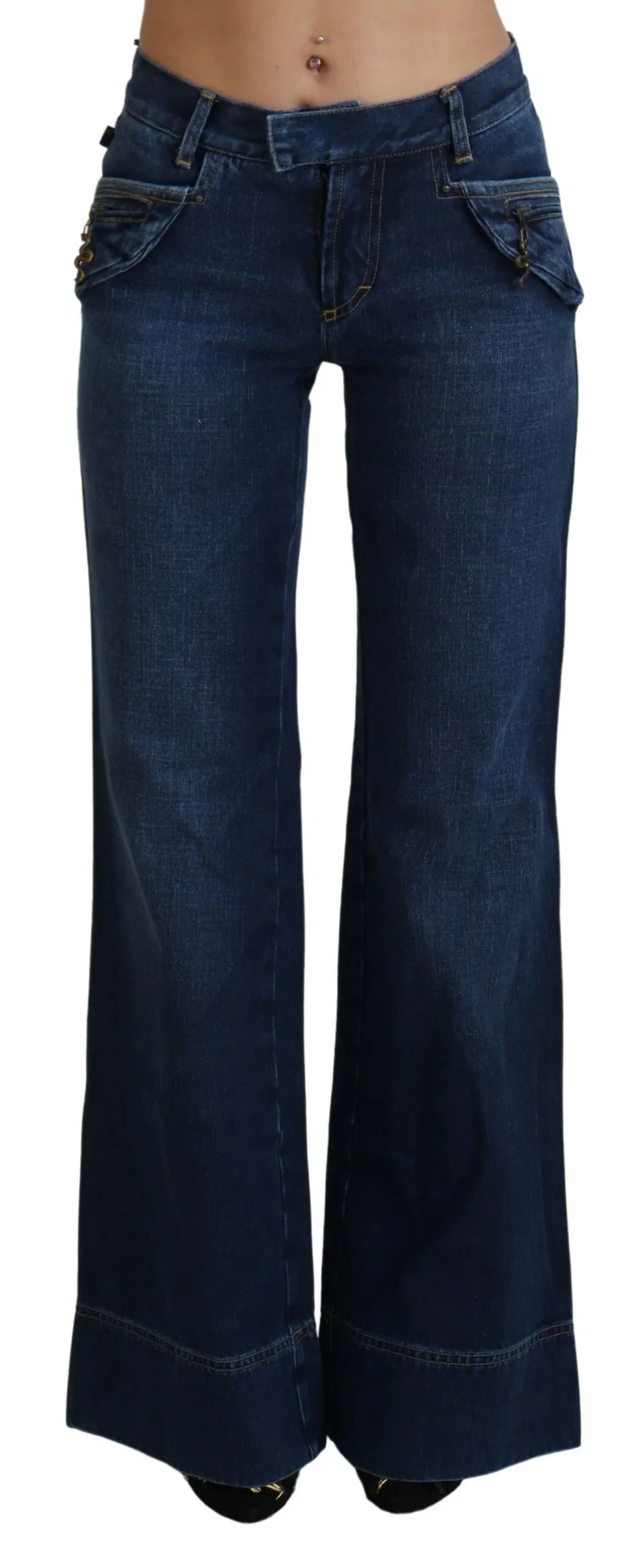 Just Cavalli Women's Chic Flared Cotton Denim Jeans