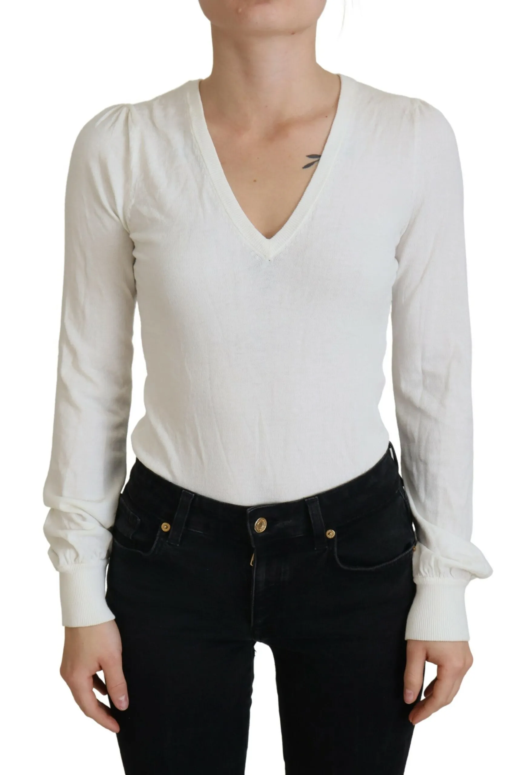 Patrizia Pepe Women's Chic Ivory Casual Blouse