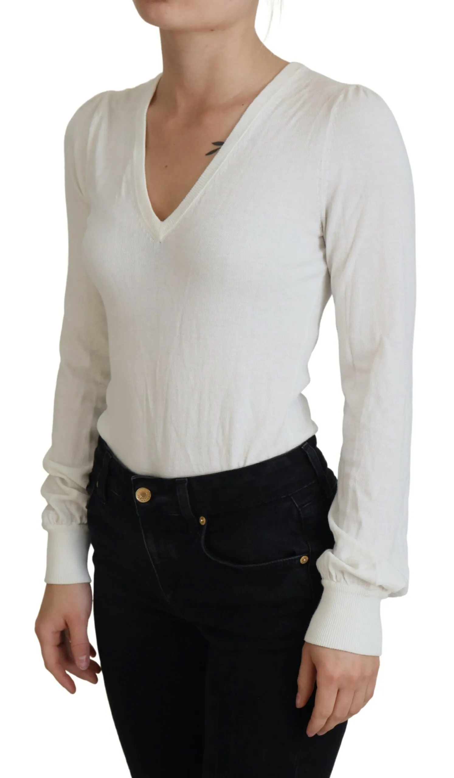 Patrizia Pepe Women's Chic Ivory Casual Blouse