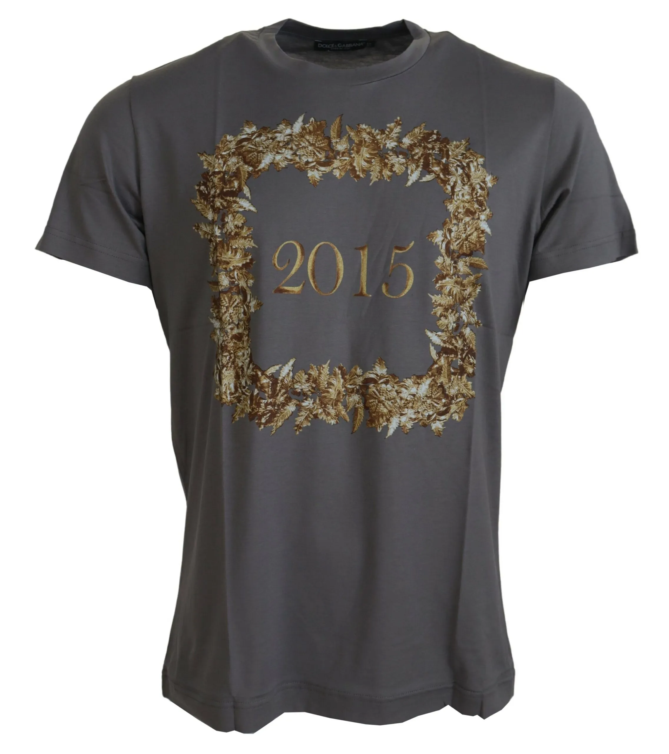 Dolce & Gabbana Men's Elegant Grey Cotton T-Shirt