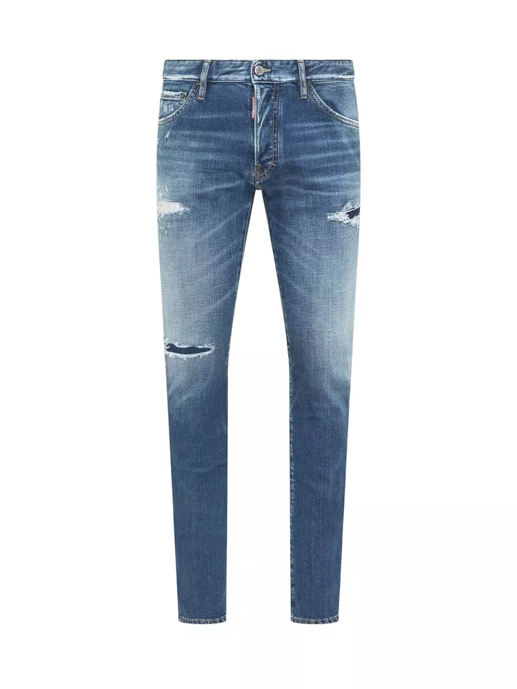 Dsquared² Men's Chic Distressed Denim for Sophisticated Style