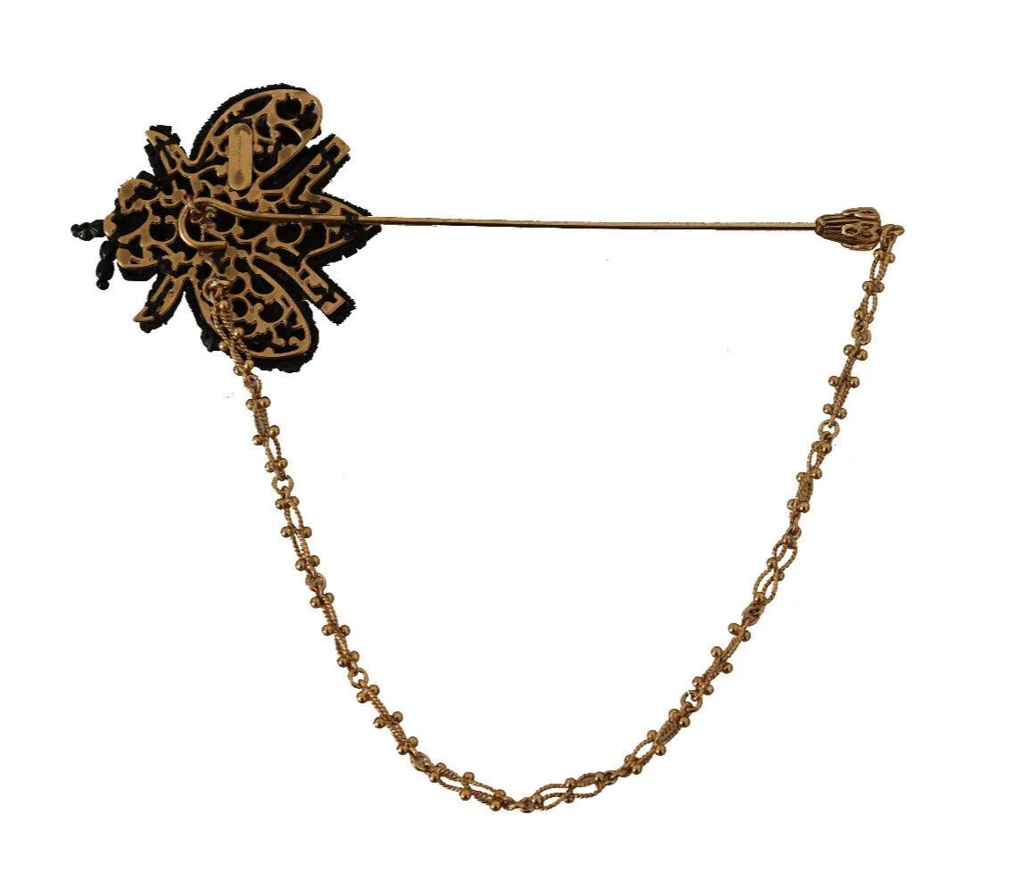 Dolce & Gabbana Women's Embellished Gold Bee Lapel Pin