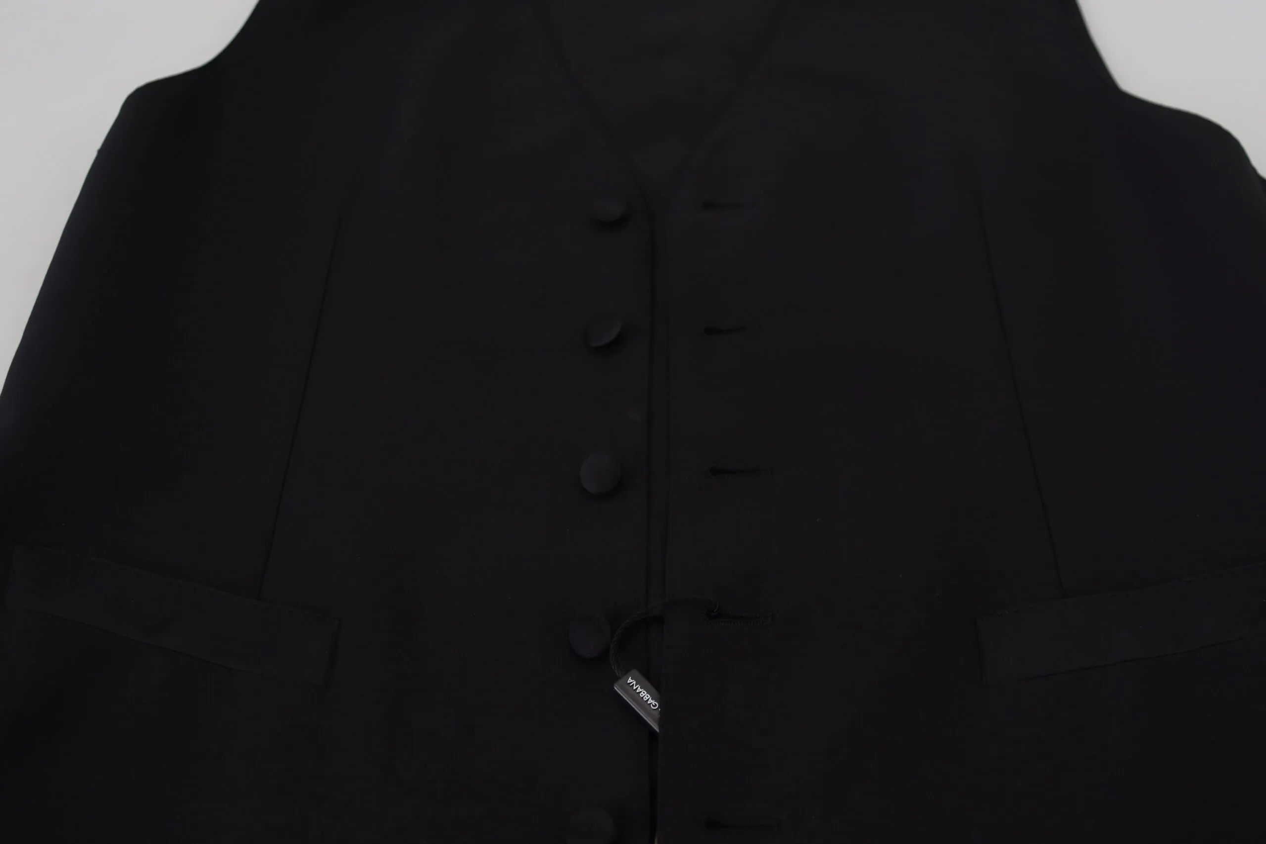 Dolce & Gabbana Men's Elegant Black Formal Dress Vest
