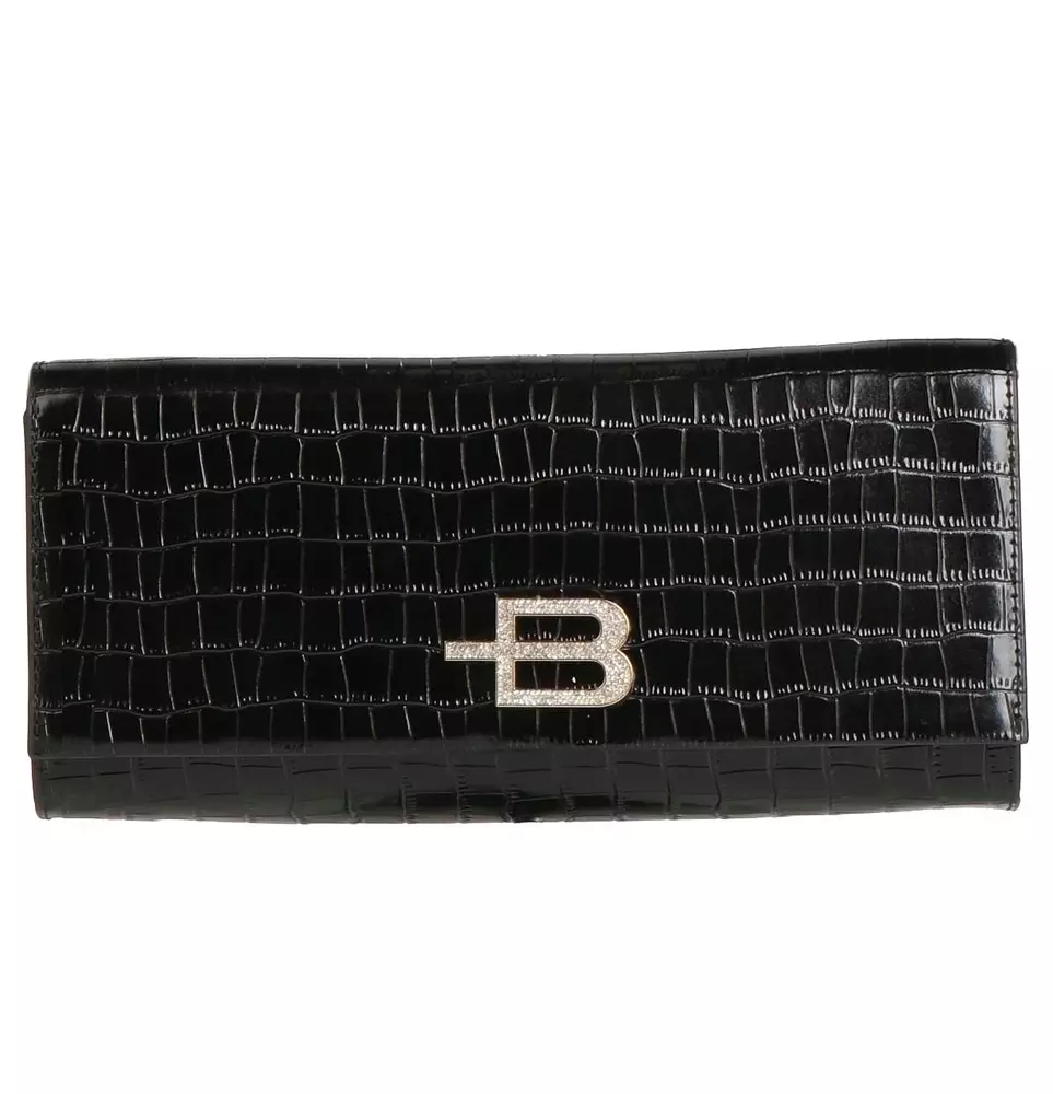 Baldinini Trend Women's Chic Calfskin Pochette with Python Print Detail