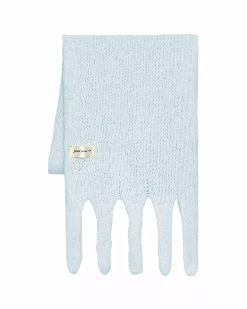 Hinnominate Women's Elegant Long Mohair Scarf with Fringes