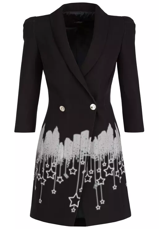 Elisabetta Franchi Women's Abstract Print Double-Breasted Jacket
