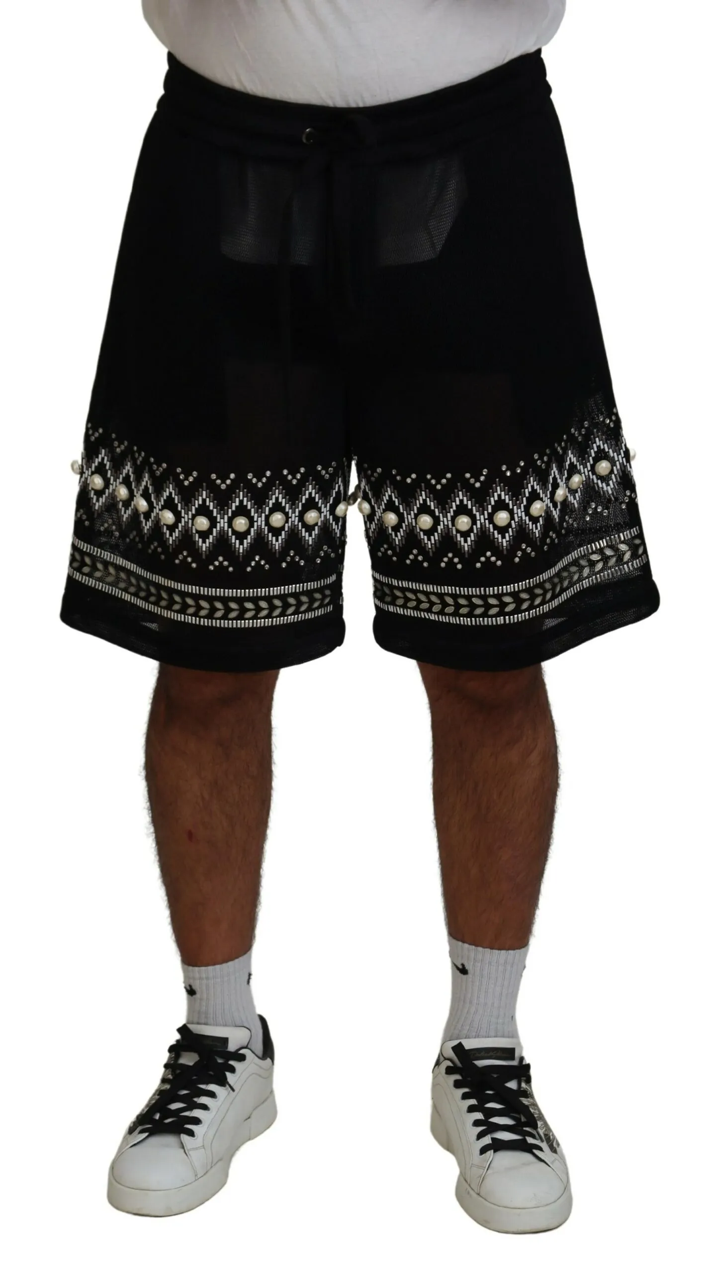 Dolce & Gabbana Men's Elegant Monochrome Casual Shorts