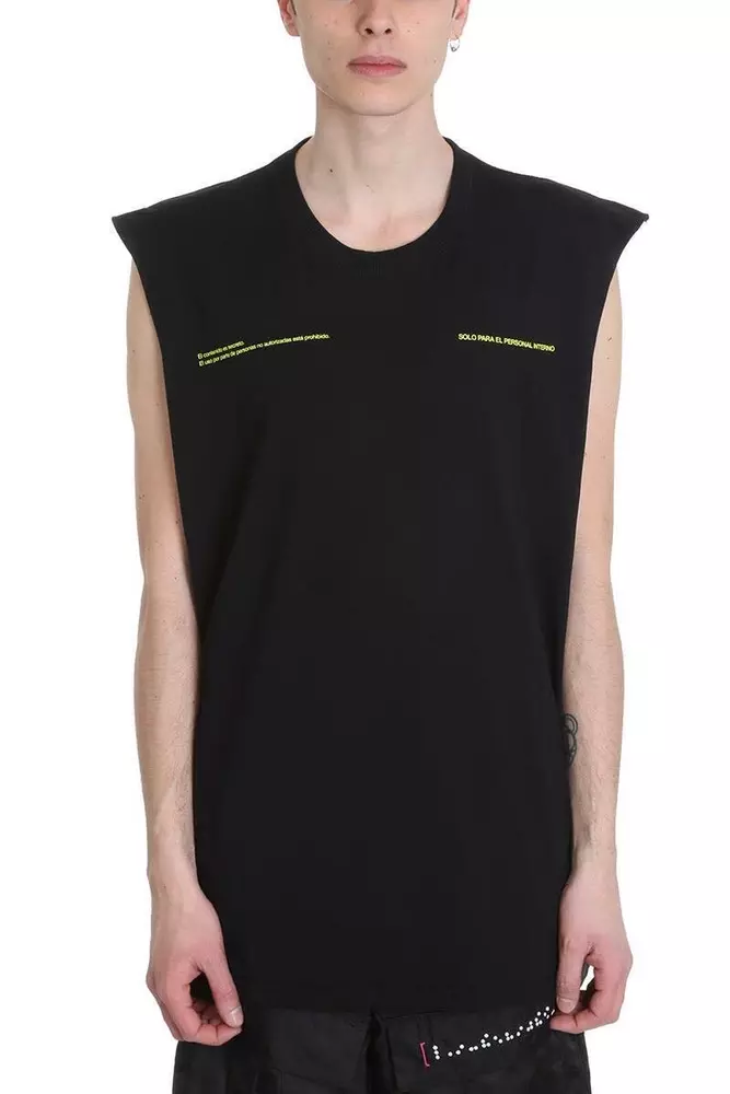 Marcelo Burlon Men's Sleeveless Printed Emblem Shirt