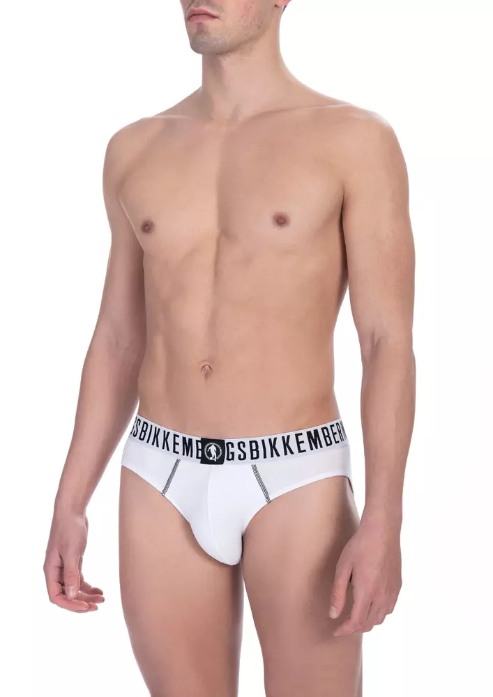 Bikkembergs Men's White Cotton Men's Brief