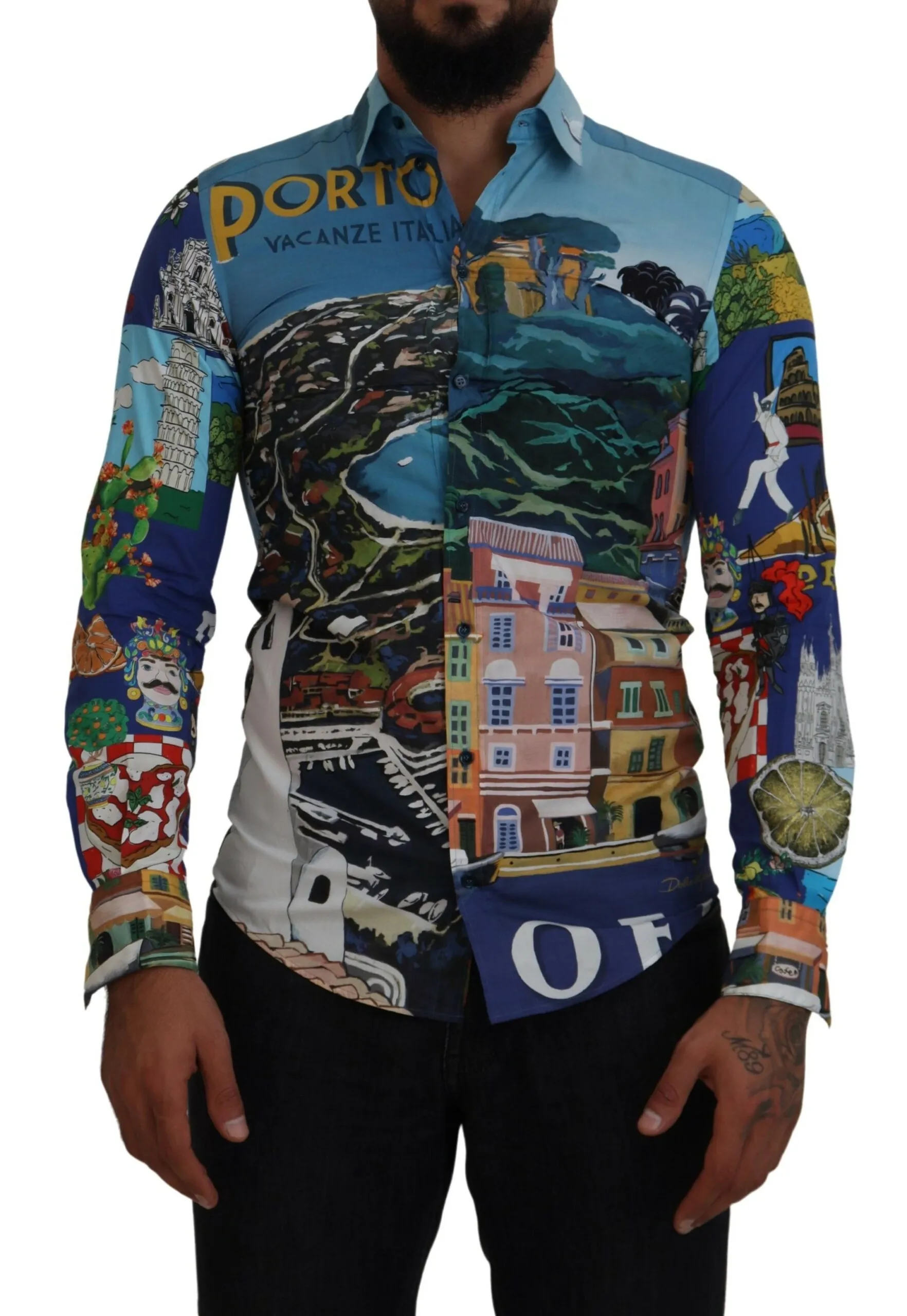 Dolce & Gabbana Men's Elegant Multicolor Casual Shirt