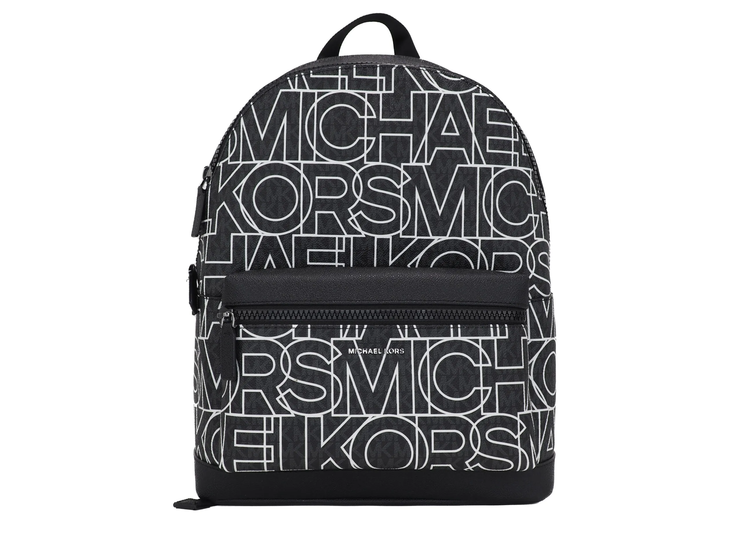 Michael Kors Men's Cooper Large Black Signature PVC Graphic Logo Backpack Bookbag