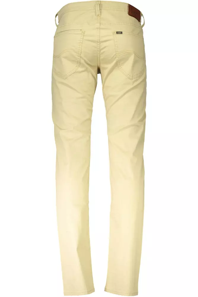 Lee Beige Cotton Men Trouser