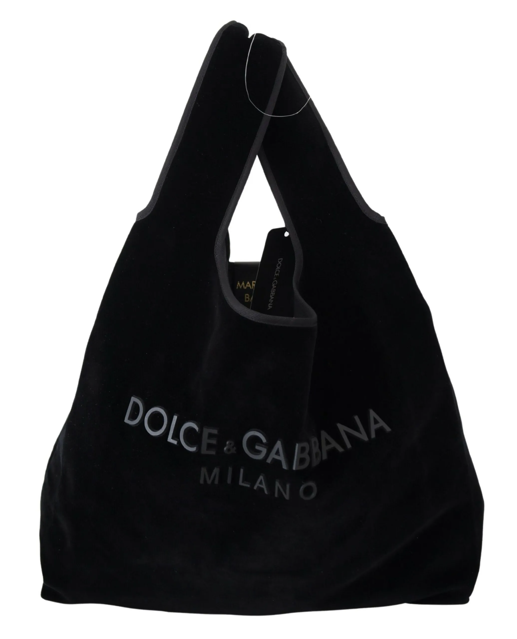 Dolce & Gabbana Women's Elegant Black Cotton Viscose Tote Bag
