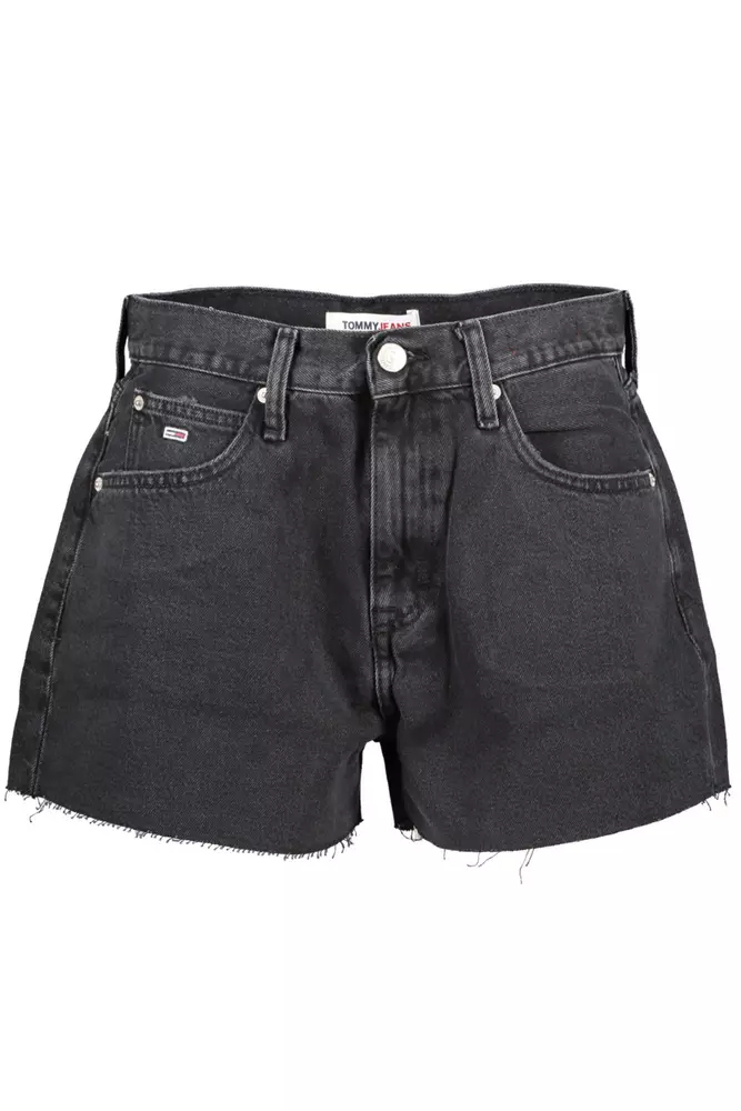 Tommy Hilfiger Black Cotton Women Shorts