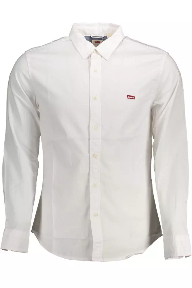 Levi's White Cotton Men Shirt