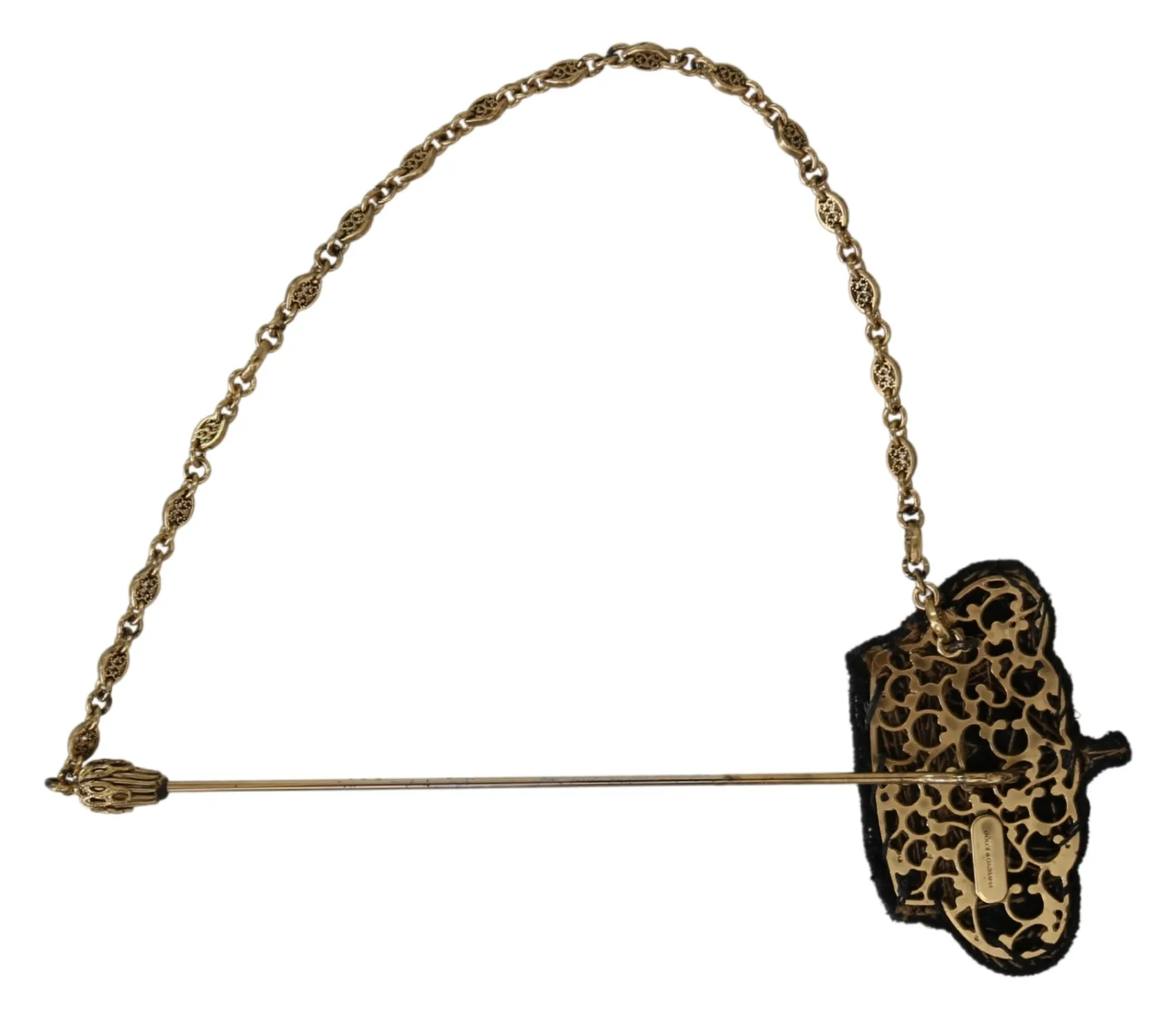 Dolce & Gabbana Women's Regal Gold Tone Crown Brooch Pin
