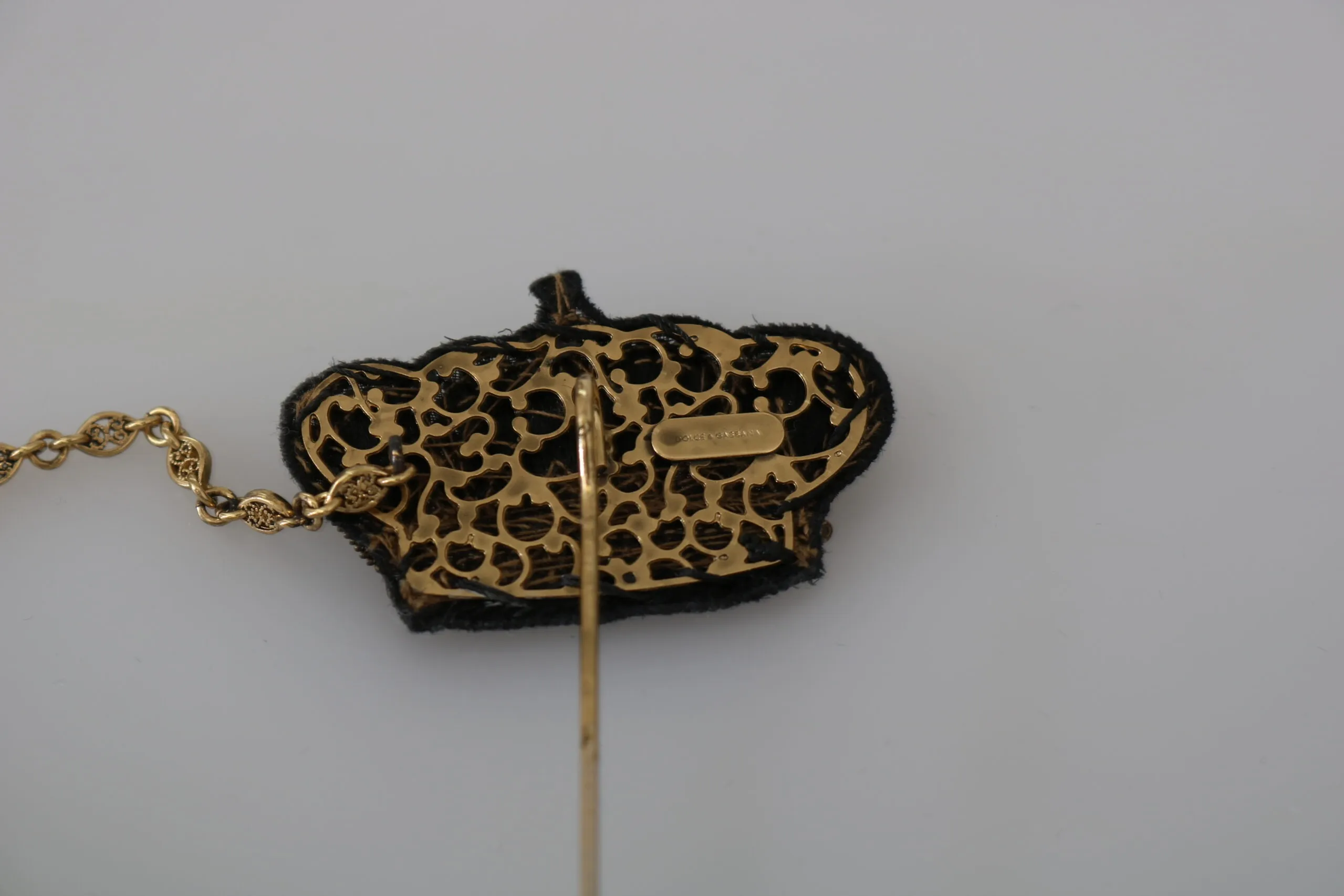 Dolce & Gabbana Women's Regal Gold Tone Crown Brooch Pin
