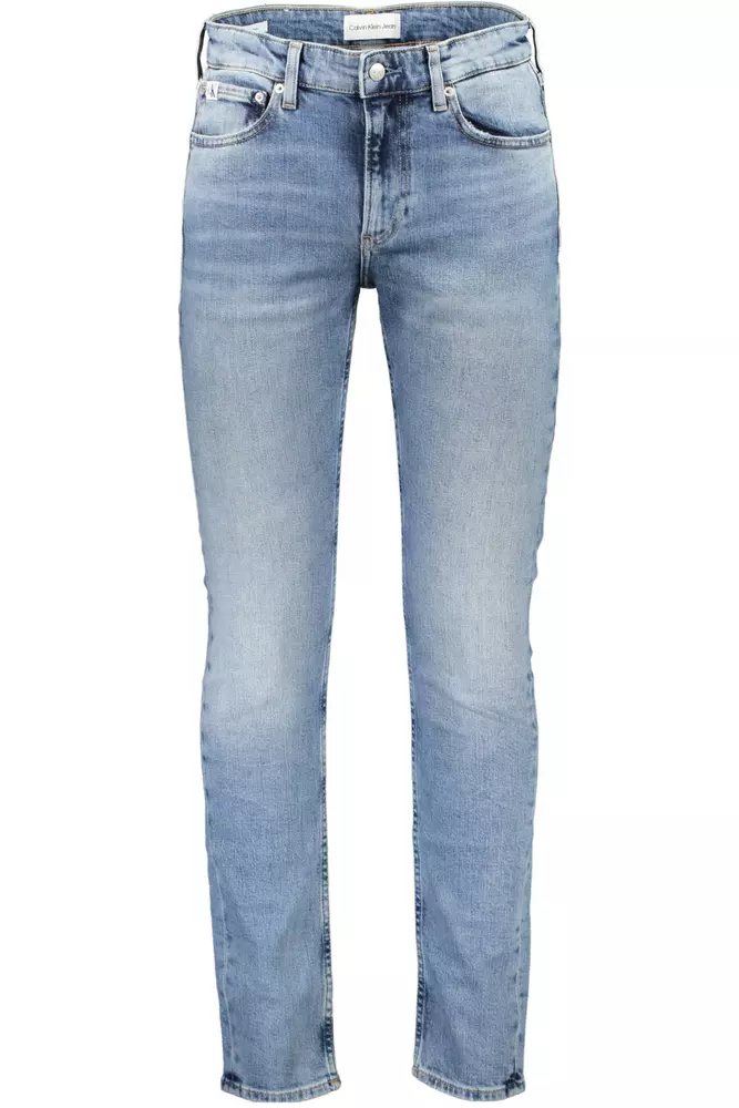 Calvin Klein Light Blue Cotton Men Jeans