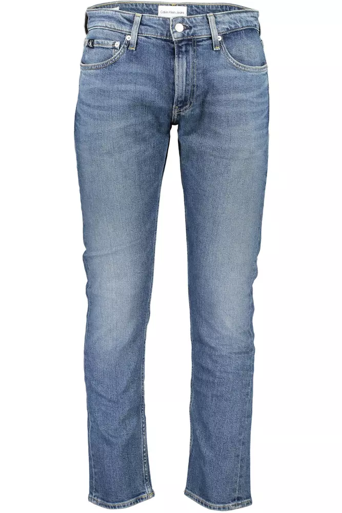 Calvin Klein Blue Cotton Men Jeans