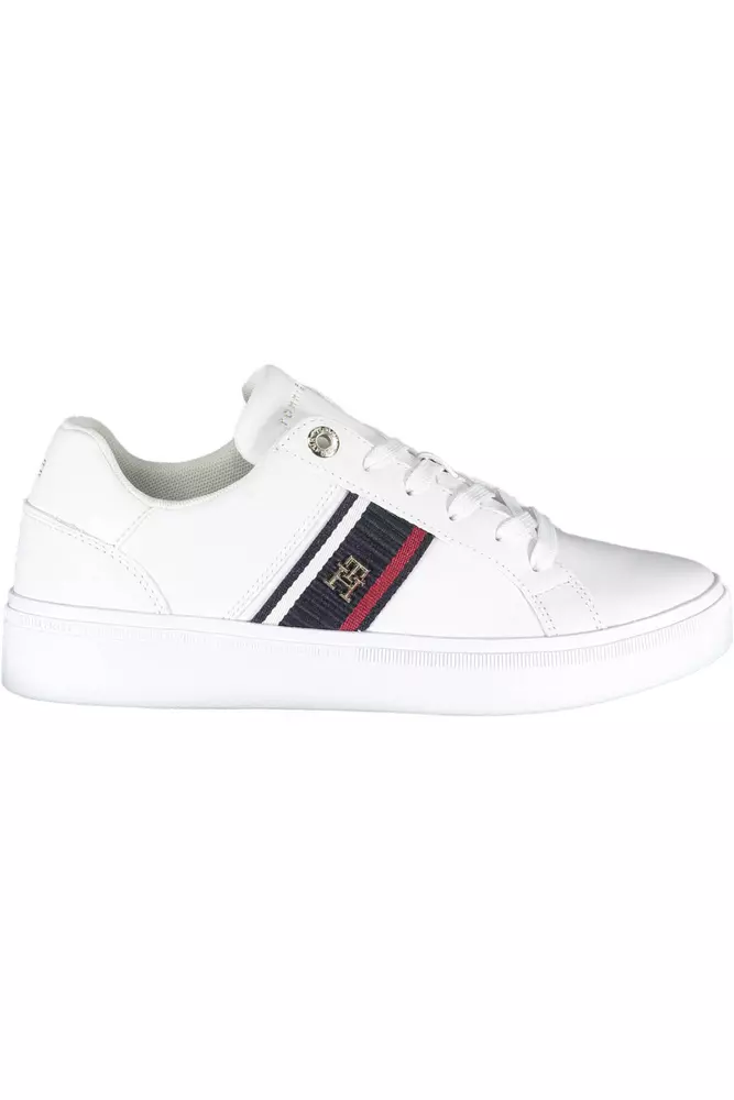 Tommy Hilfiger White Leather Women Sneaker