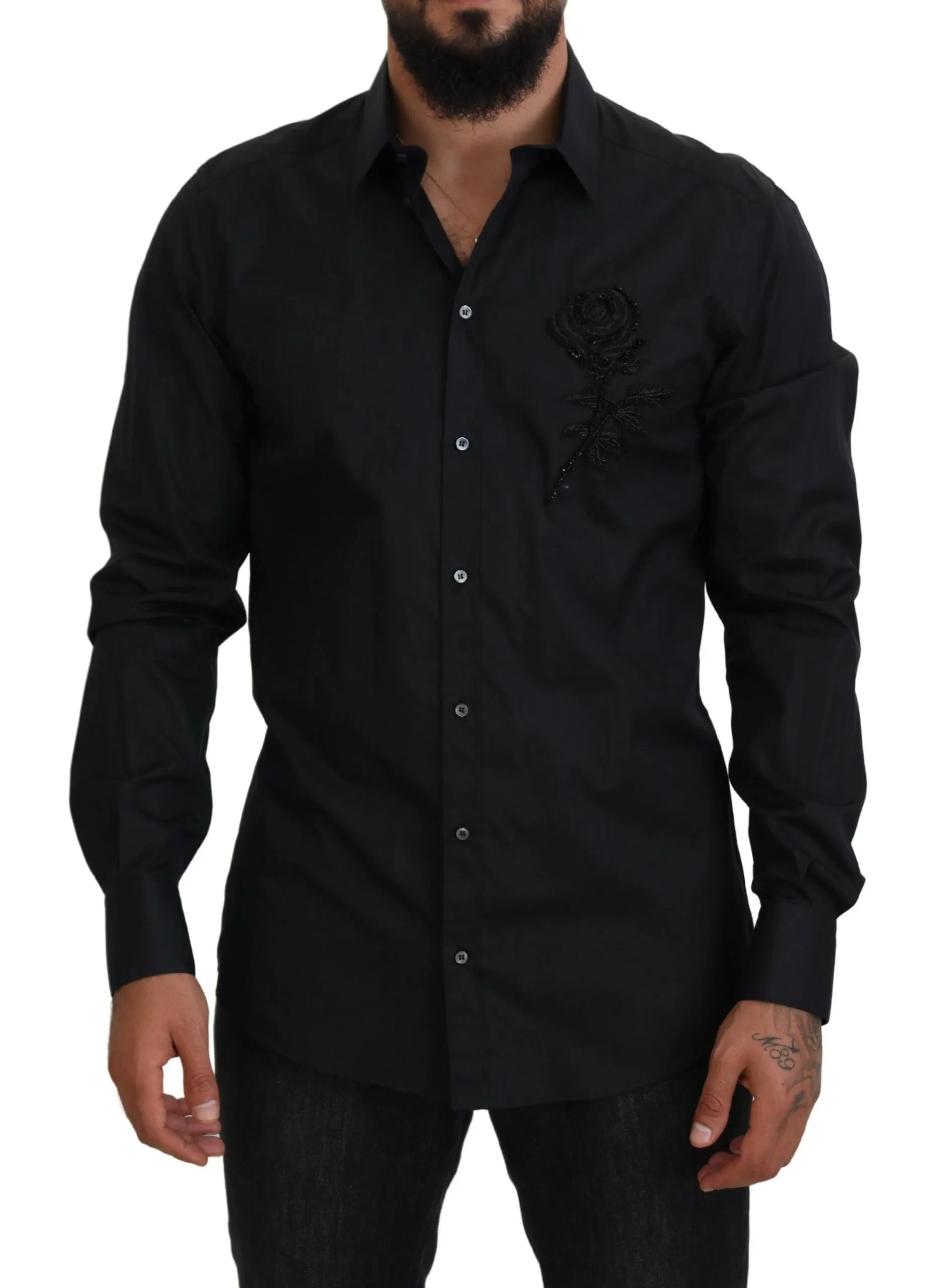 Dolce & Gabbana Men's Elegant Slim Fit Formal Dress Shirt