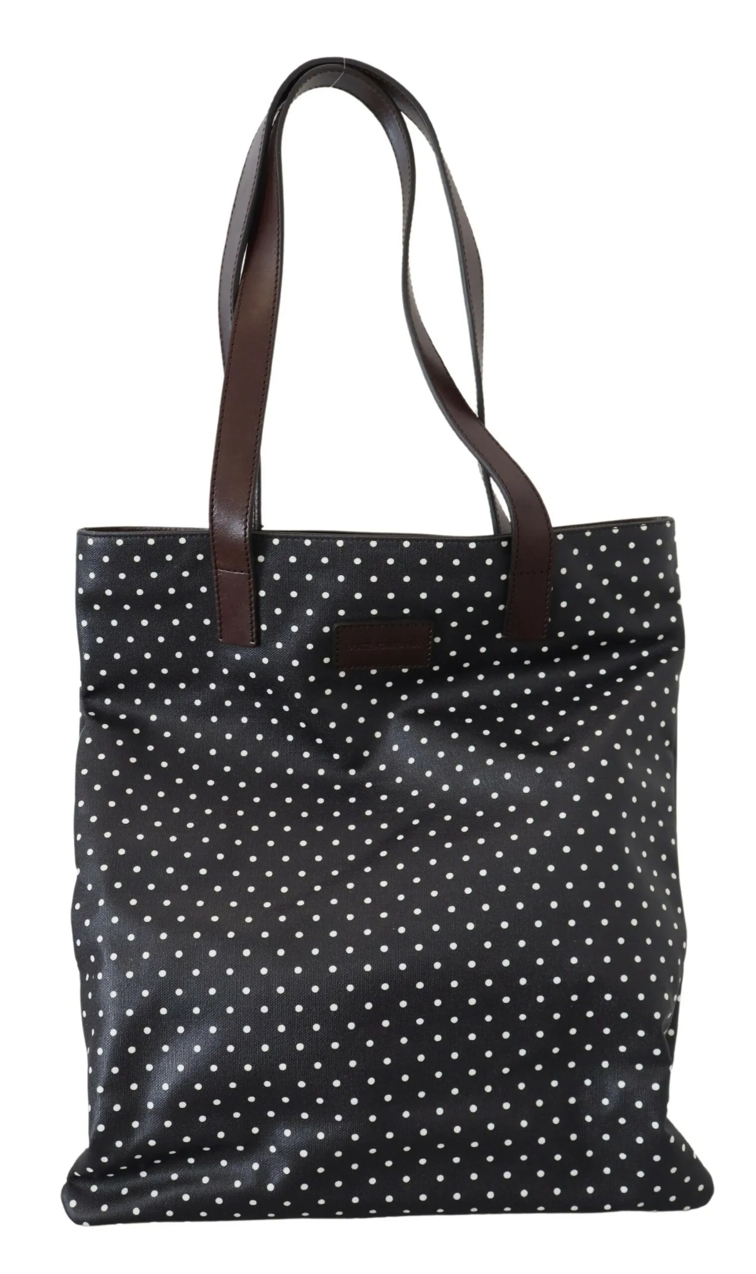 Dolce & Gabbana Women's Elegant Canvas & Leather Tote Bag - Black & White