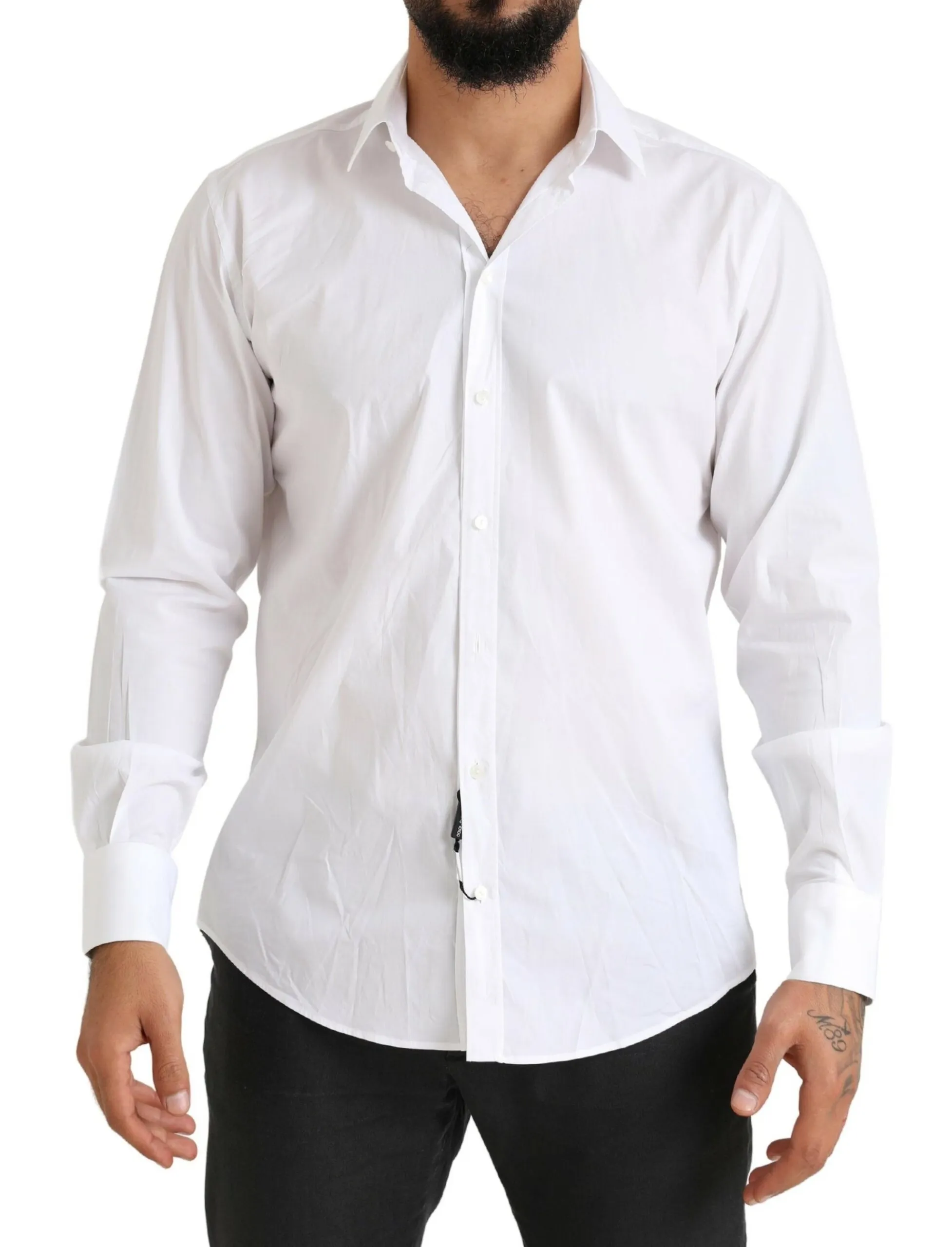 Dolce & Gabbana Men's Elegant Slim Fit Cotton Dress Shirt