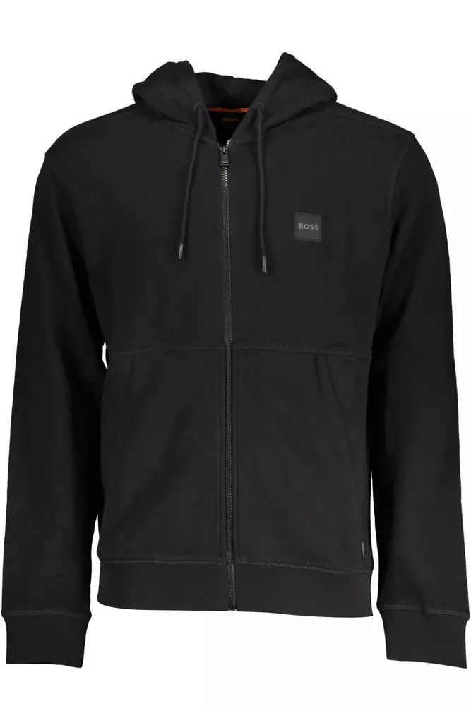 Hugo Boss Black Cotton Men Sweater
