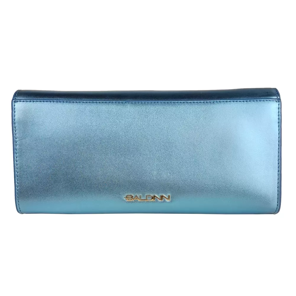 Baldinini Trend Women's Elegant Metallic Light Blue Clutch