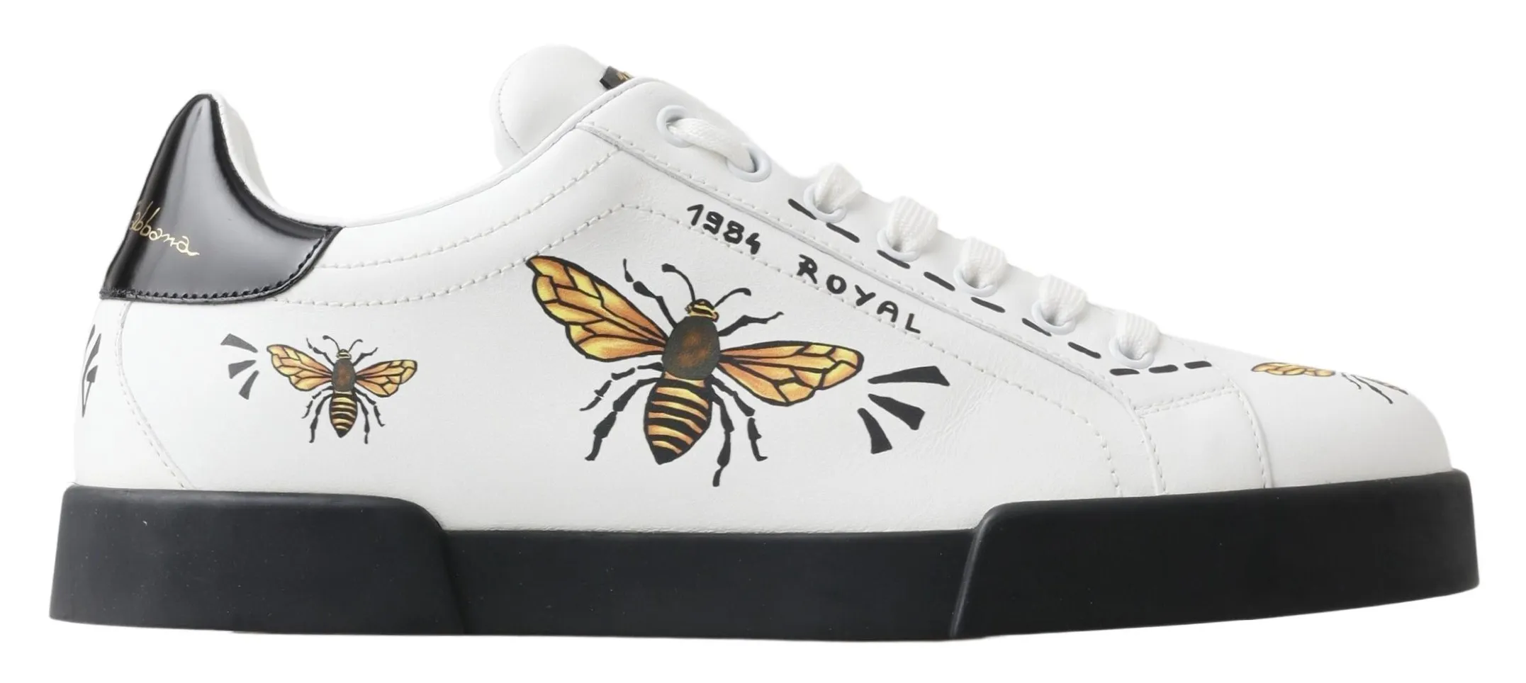Dolce & Gabbana Men's Elegant Portofino Low Top Sneakers - Pristine White