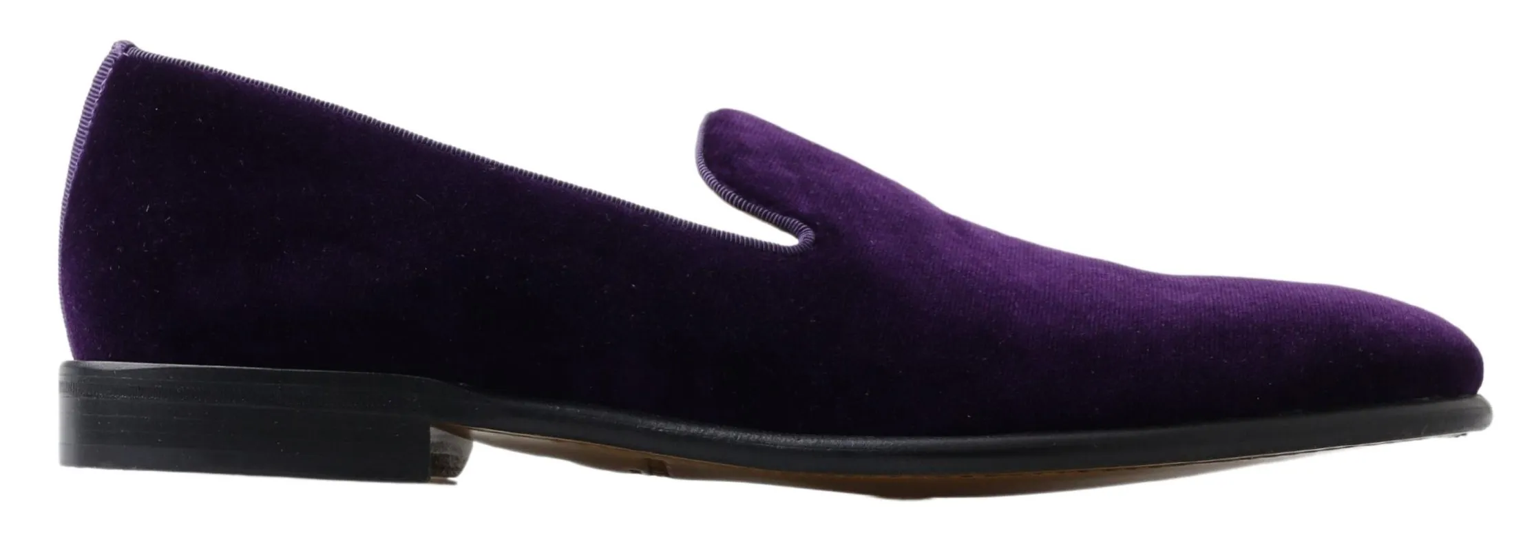 Dolce & Gabbana Men's Elegant Purple Slipper Loafers