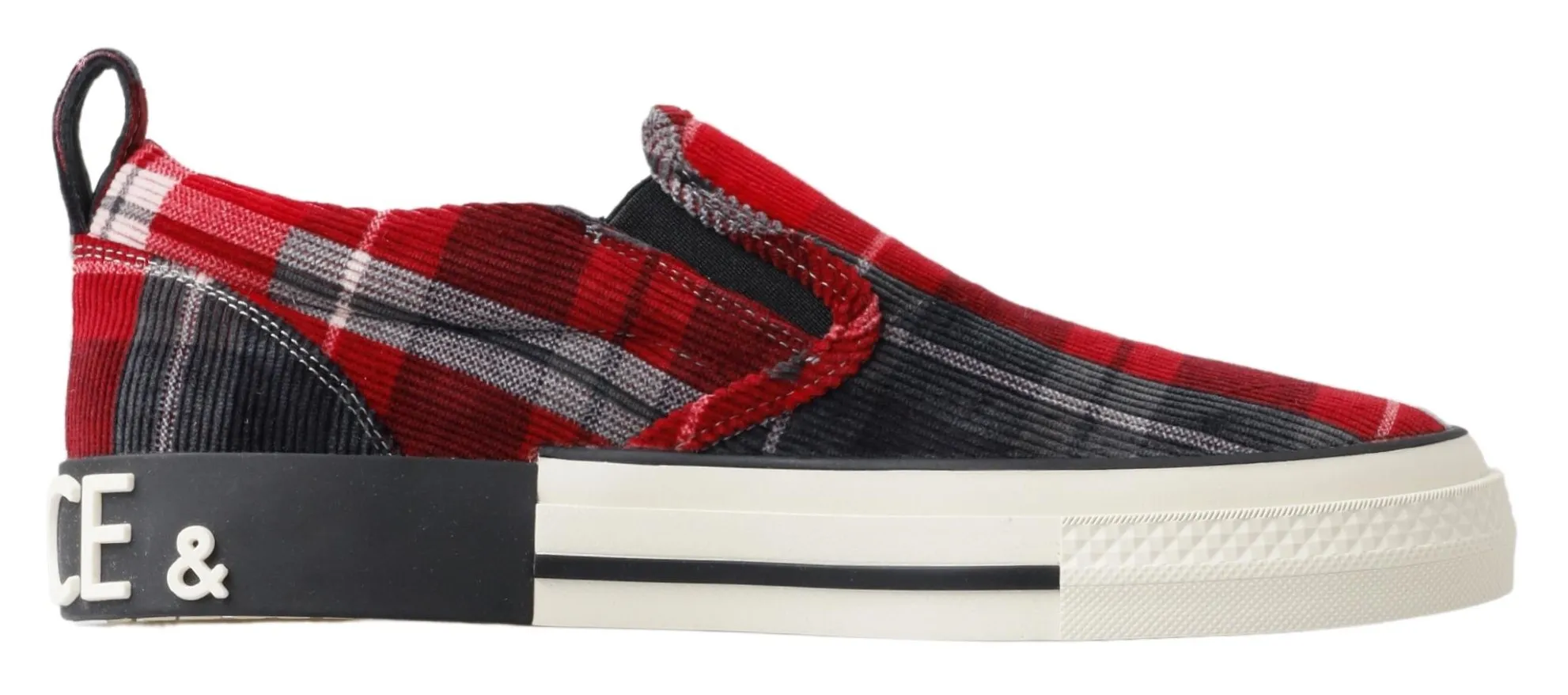 Dolce & Gabbana Men's Checkered Charm Low-Top Sneakers