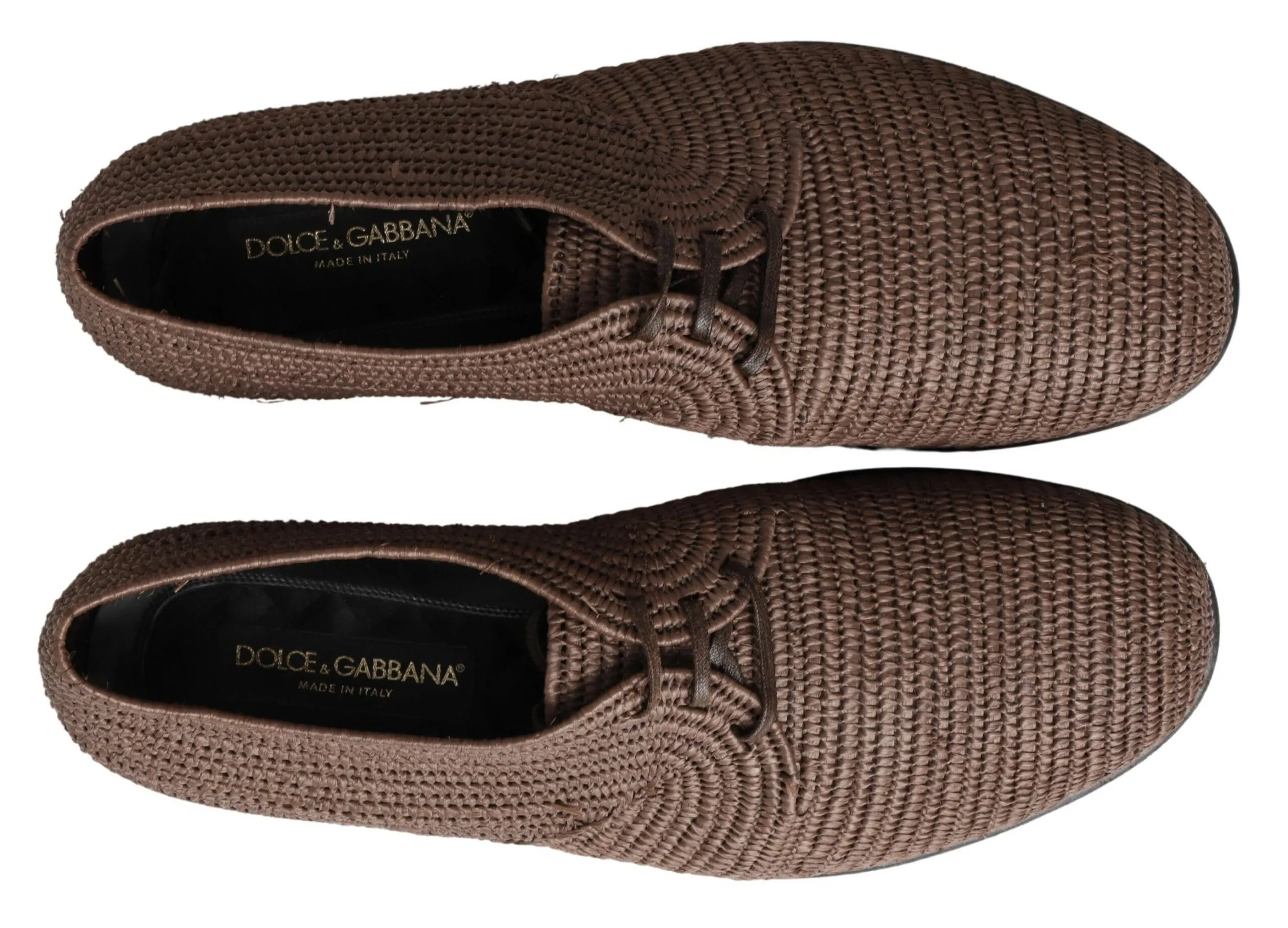 Dolce & Gabbana Men's Exquisite Men's Raffia Derby Shoes