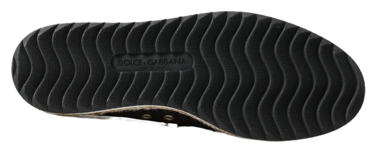 Dolce & Gabbana Men's Sleek Brown Espadrille Sneakers