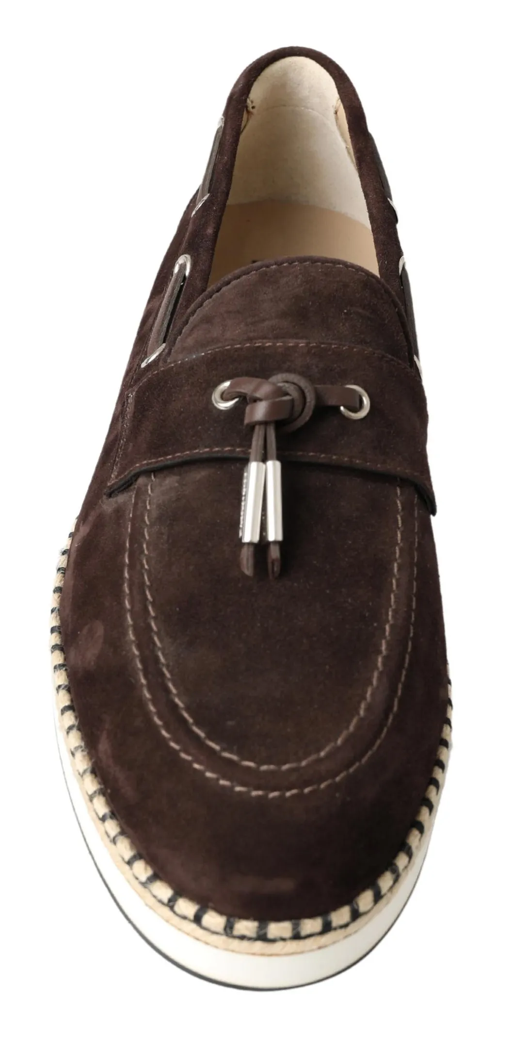 Dolce & Gabbana Men's Sleek Brown Espadrille Sneakers