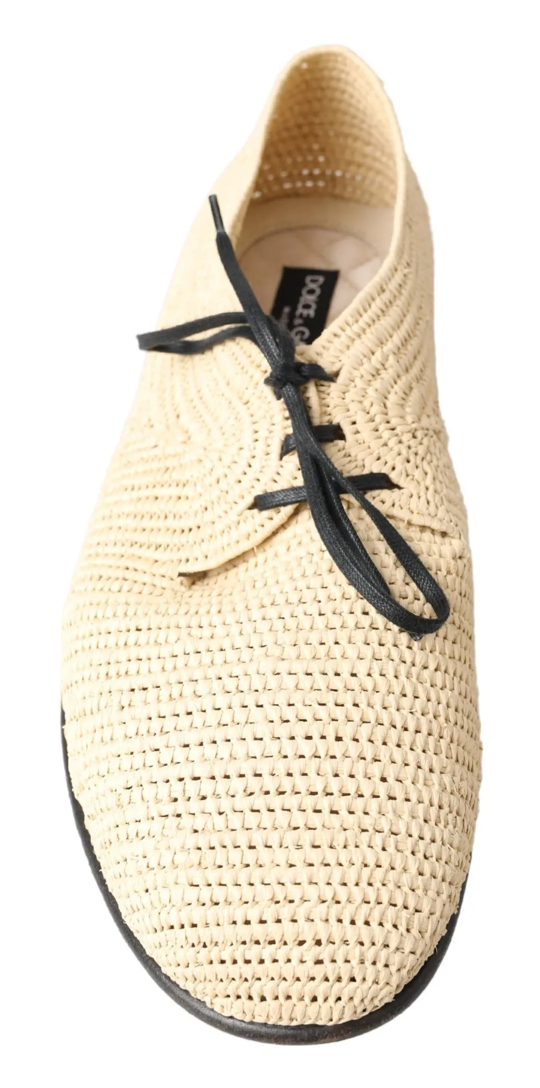 Dolce & Gabbana Men's Chic Beige Derby Lace-Up Casual Men's Shoes