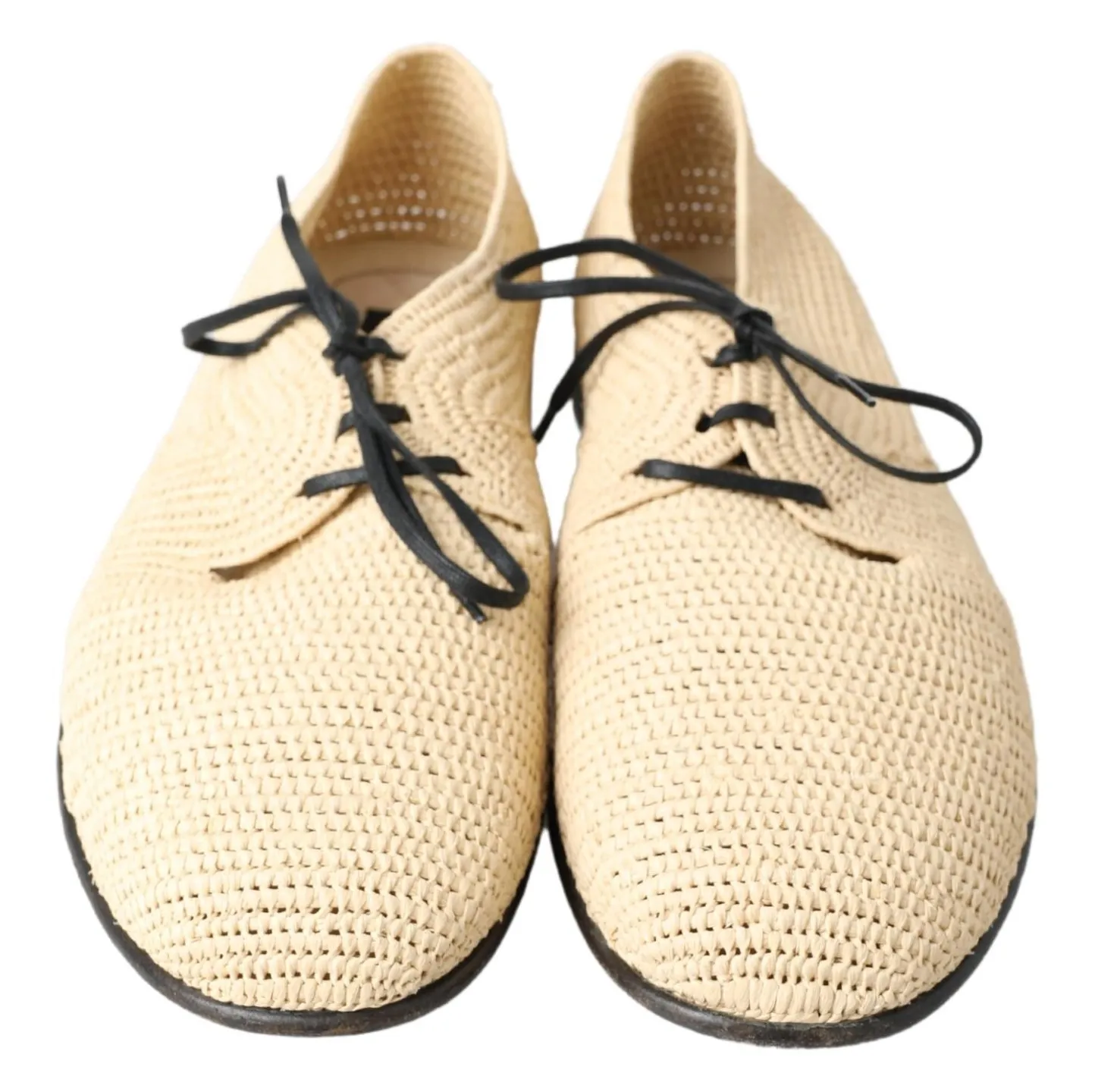 Dolce & Gabbana Men's Chic Beige Derby Lace-Up Casual Men's Shoes