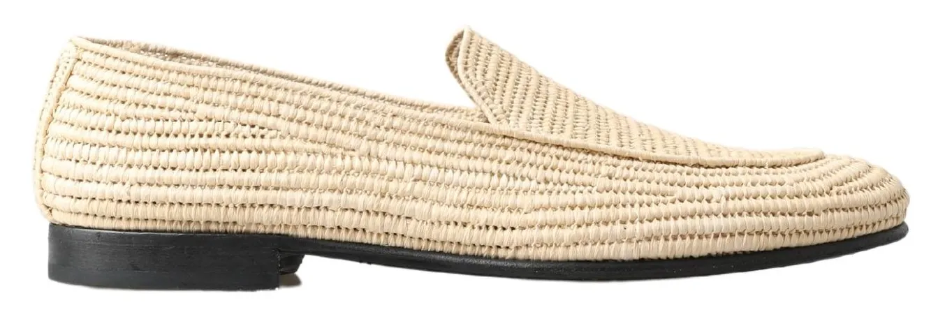 Dolce & Gabbana Men's Elegant Cream Viscose Men's Loafers