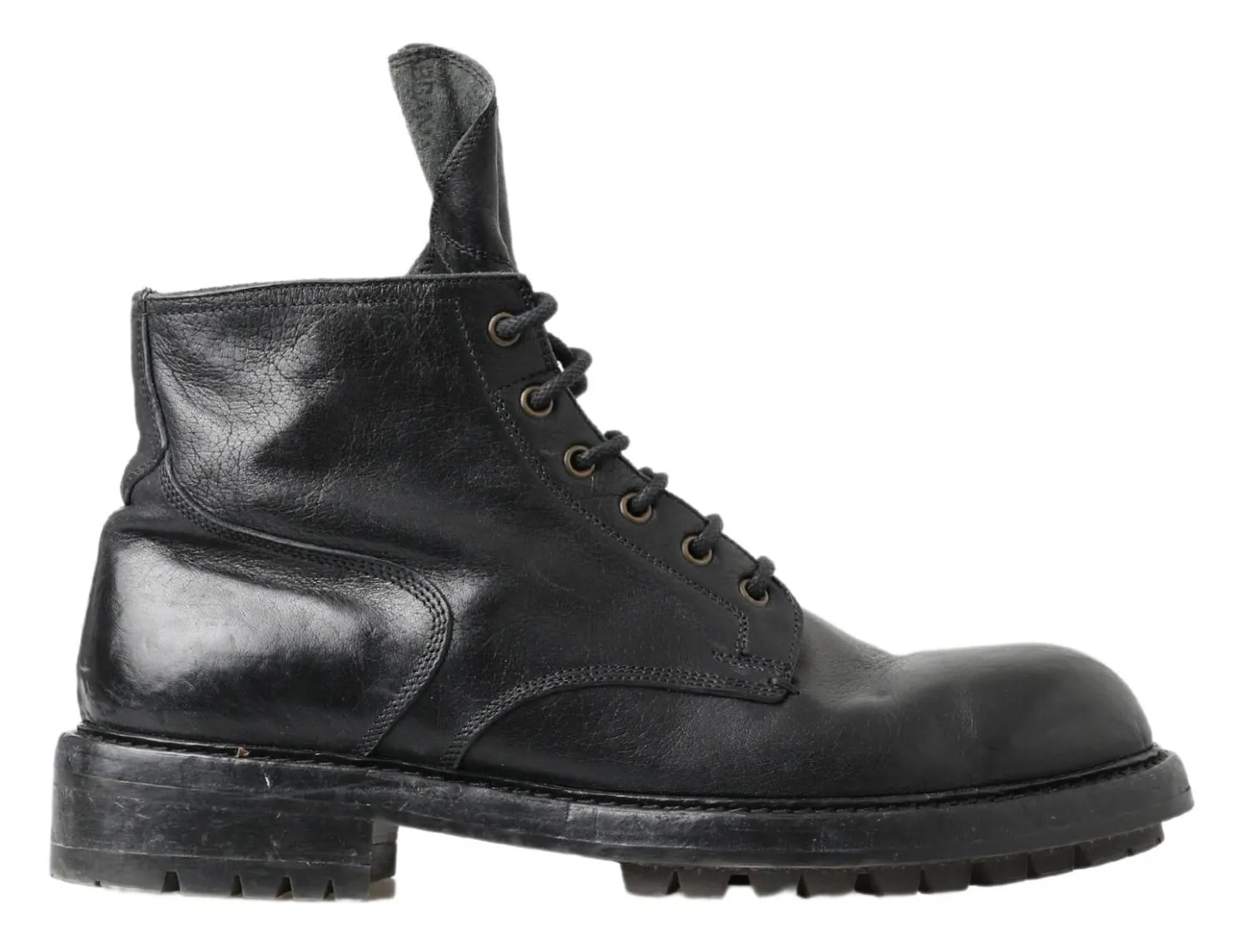 Dolce & Gabbana Men's Elevate Your Style with Combat Leather Boots