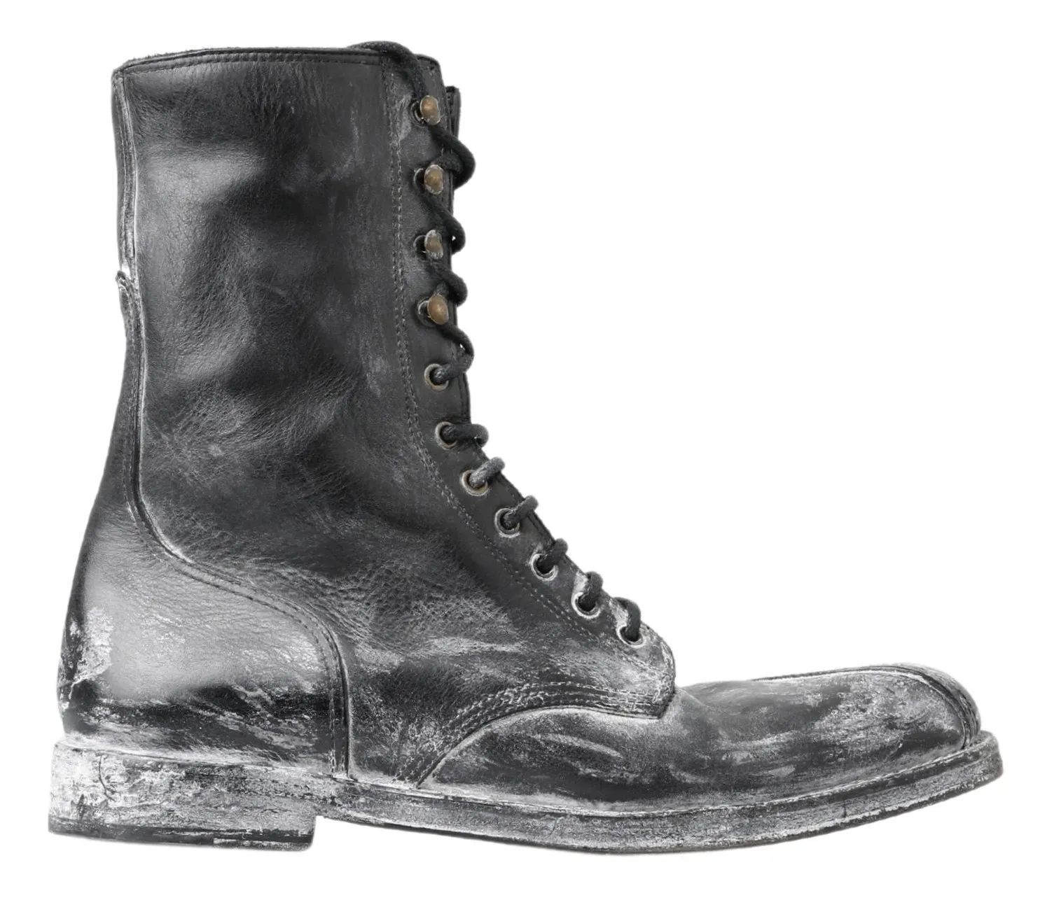Dolce & Gabbana Men's Elegant Combat Leather Boots