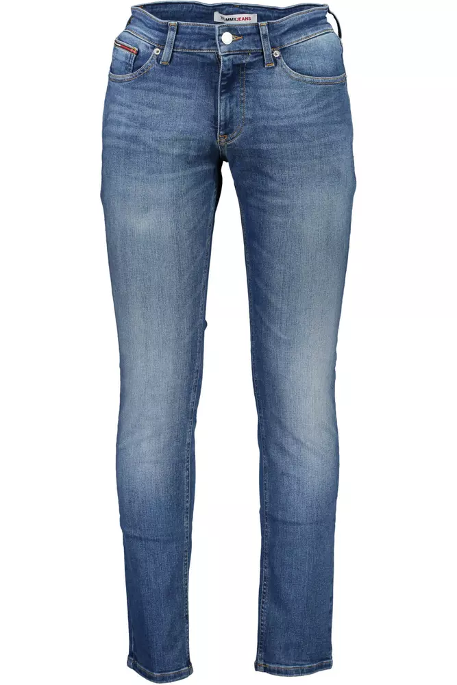 Tommy Hilfiger Men's Blue Cotton Men's Slim Jeans