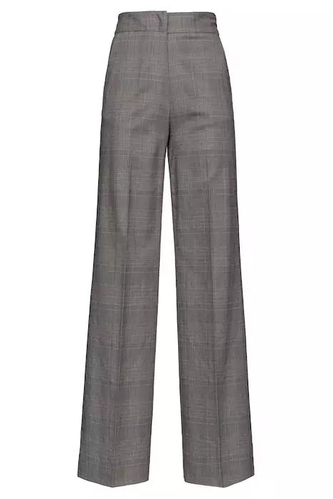 PINKO Women's Chic Prince of Wales Checked Wide Trousers