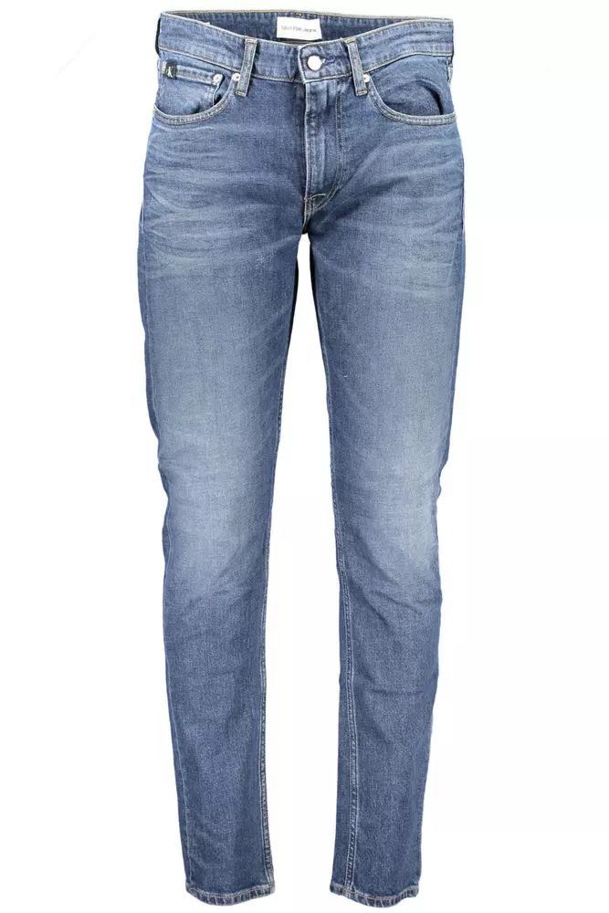 Calvin Klein Blue Cotton Men Jeans