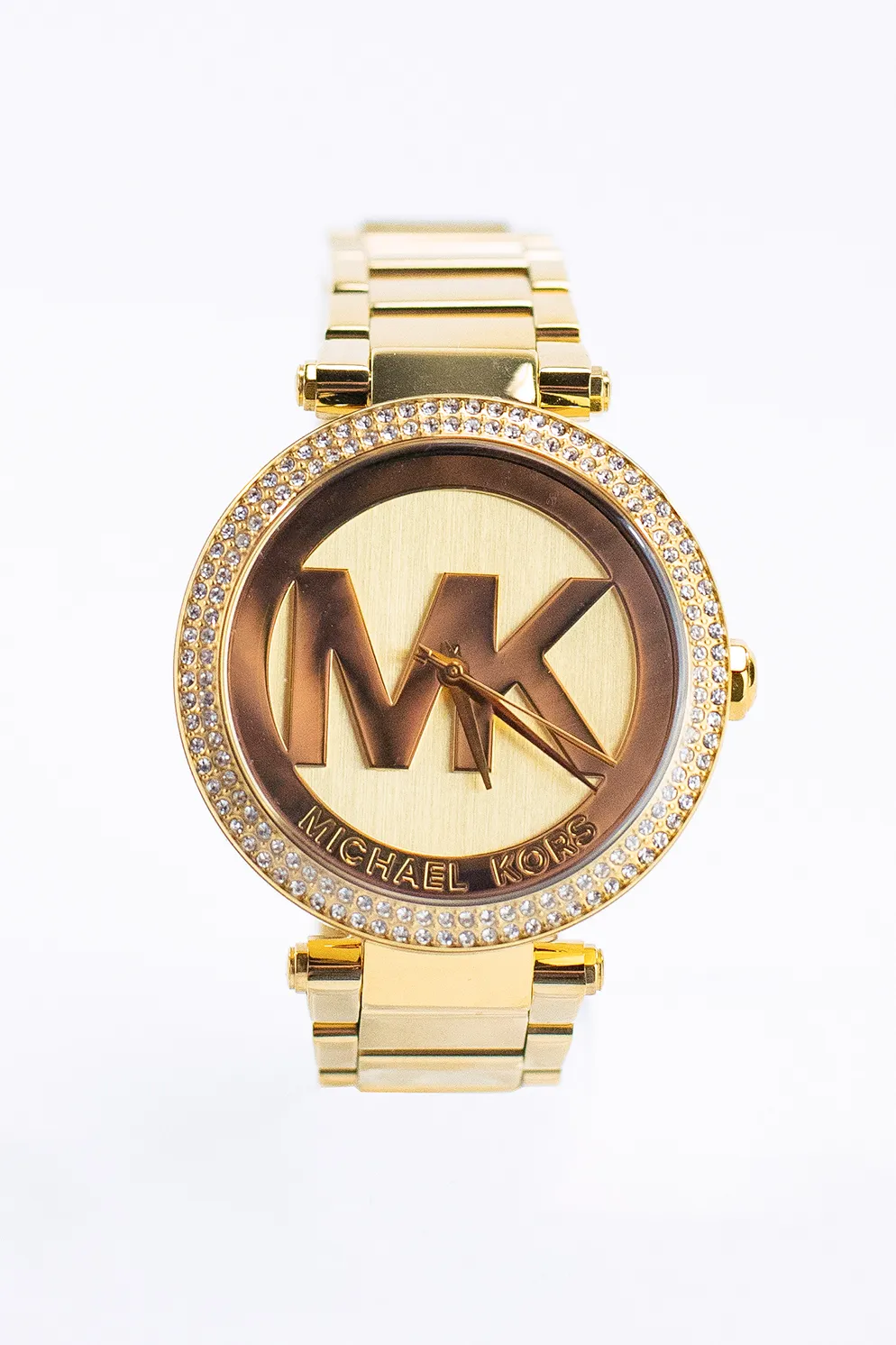 Michael Kors Women's Parker Glitz Gold Toned Stainless Steel Wrist Watch MK5784
