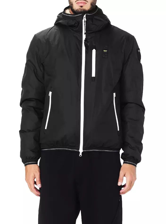 Blauer Men's Sleek Nylon Jacket with Eco-Fur Lining
