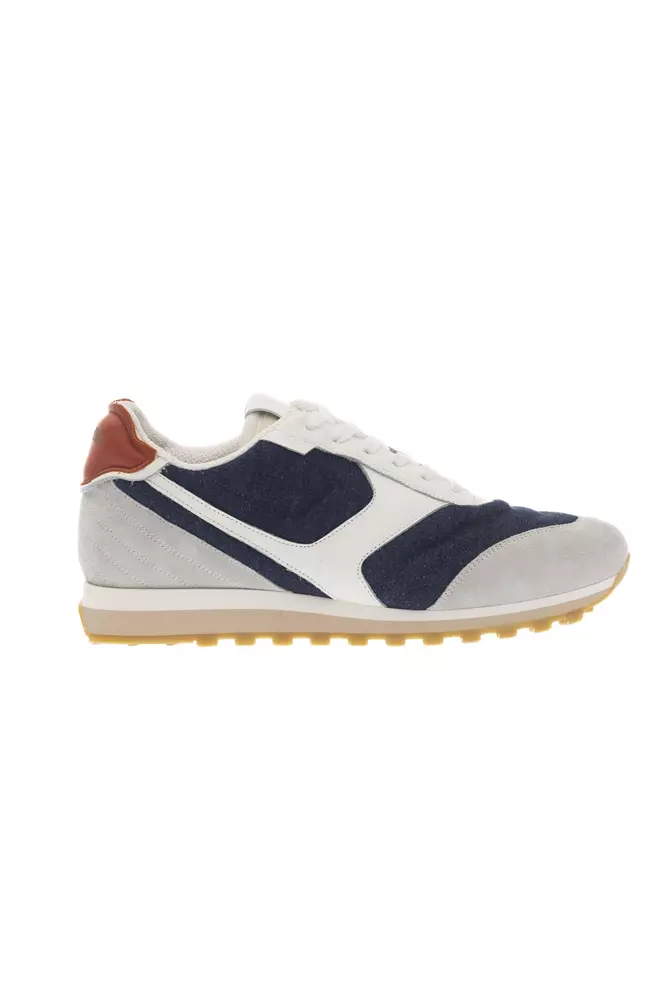 Pantofola D'Oro Men's Multicolored Lace-Up Sneaker with Rubber Sole
