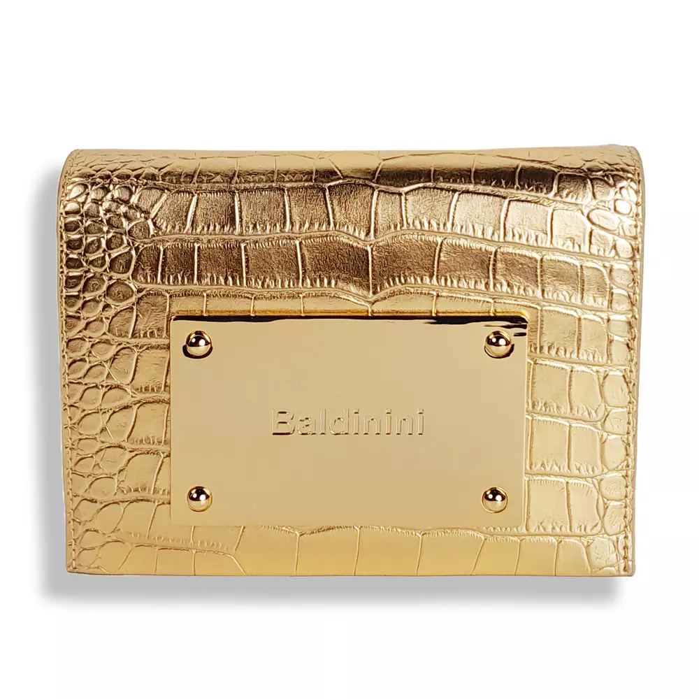 Baldinini Trend Women's Golden Python Print Calfskin Shoulder Bag