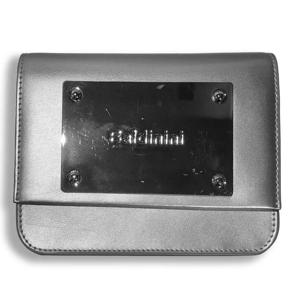 Baldinini Trend Women's Chic Silver Calfskin Shoulder Bag