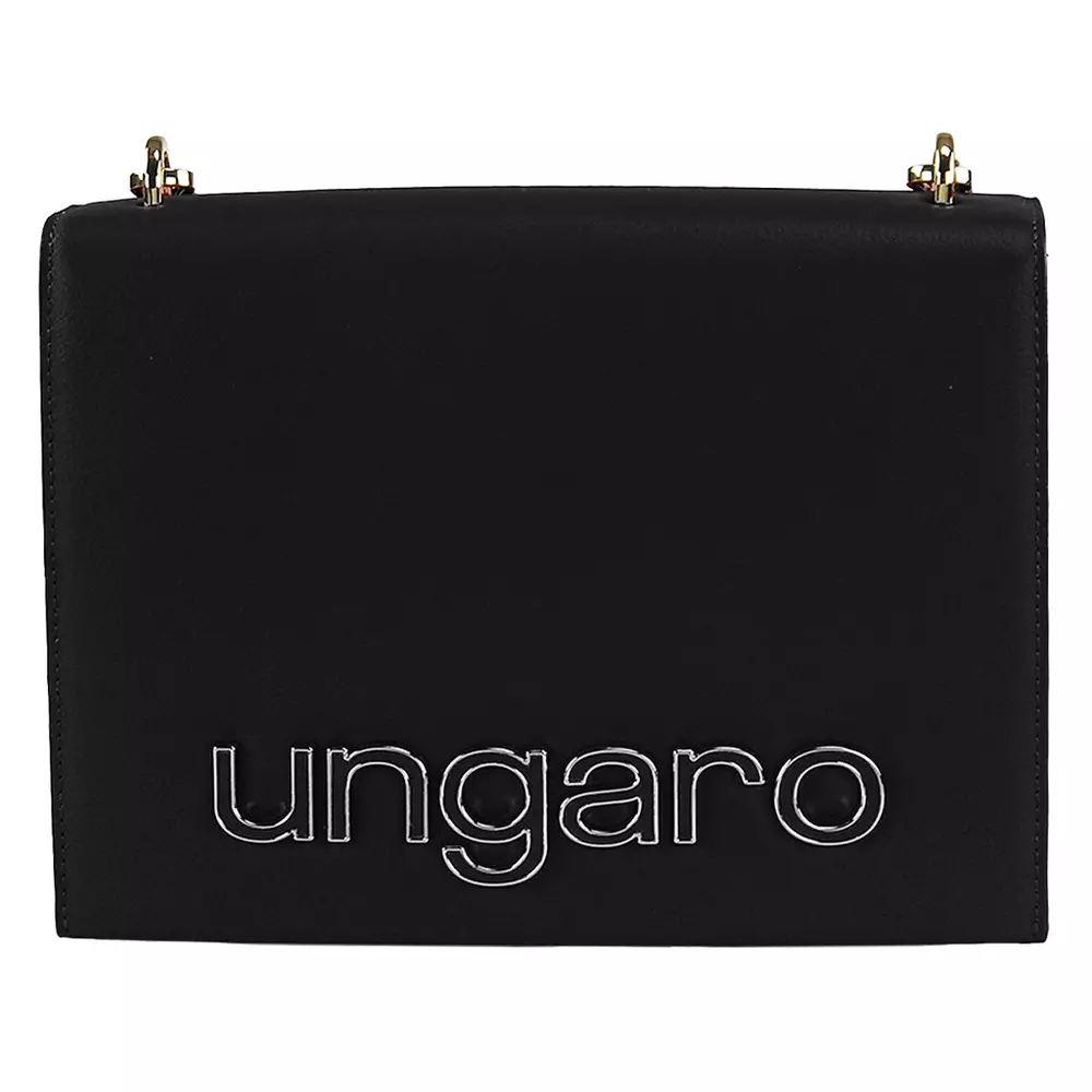 Ungaro Women's Elegant Calfskin Shoulder Bag in Chic Black